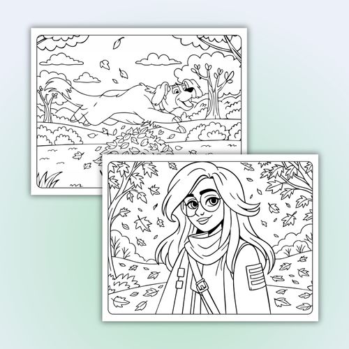 Coloring Pages (Fall Theme) preview
