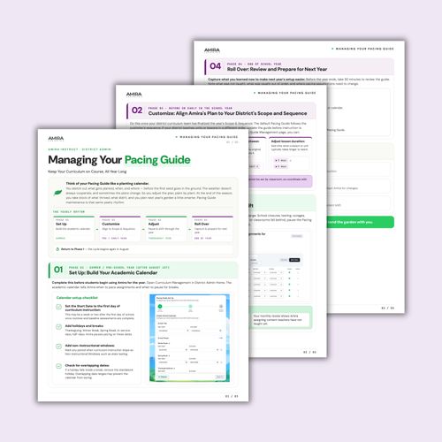 Managing Your Pacing Guide preview