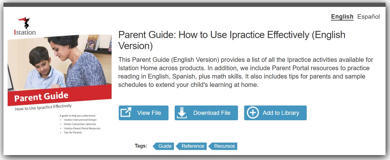 New Parent Guide Available in Teacher Resources